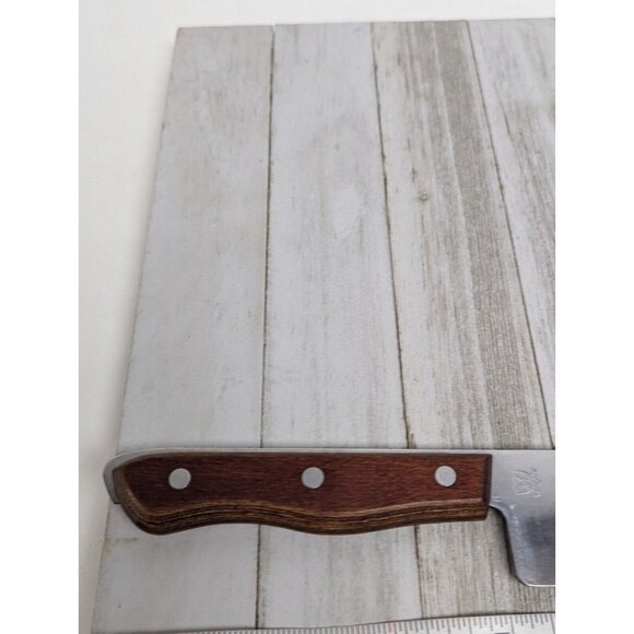 Used Maxam Chef's Knife 9" Stainless Blade Wood Handle - Picture 4 of 10